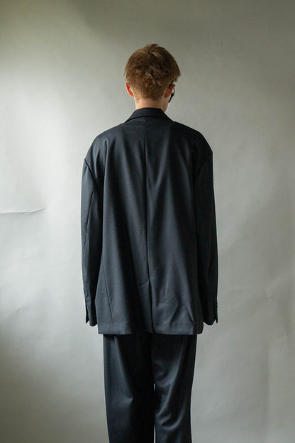 WOOL FLANNEL OVERSIZED SINGLE BREASTED JACKET(ST.1593)