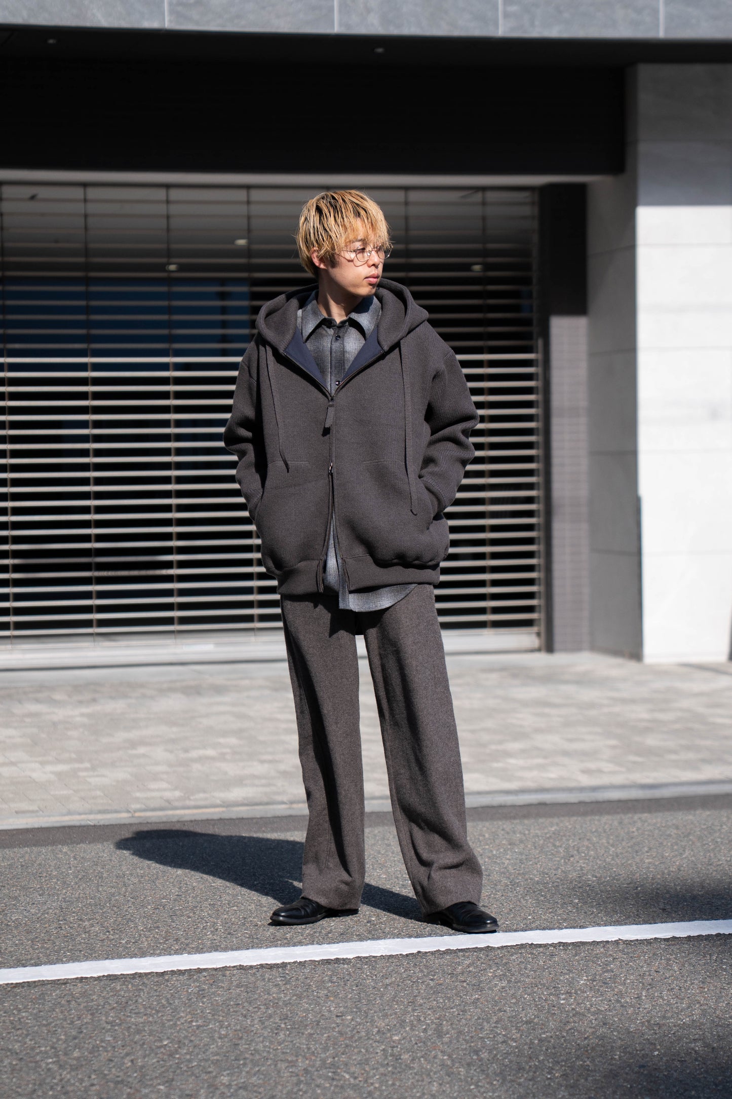 WOOL SWEAT ZIP HOODIE