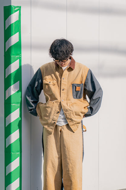 Vintage-effect work coat