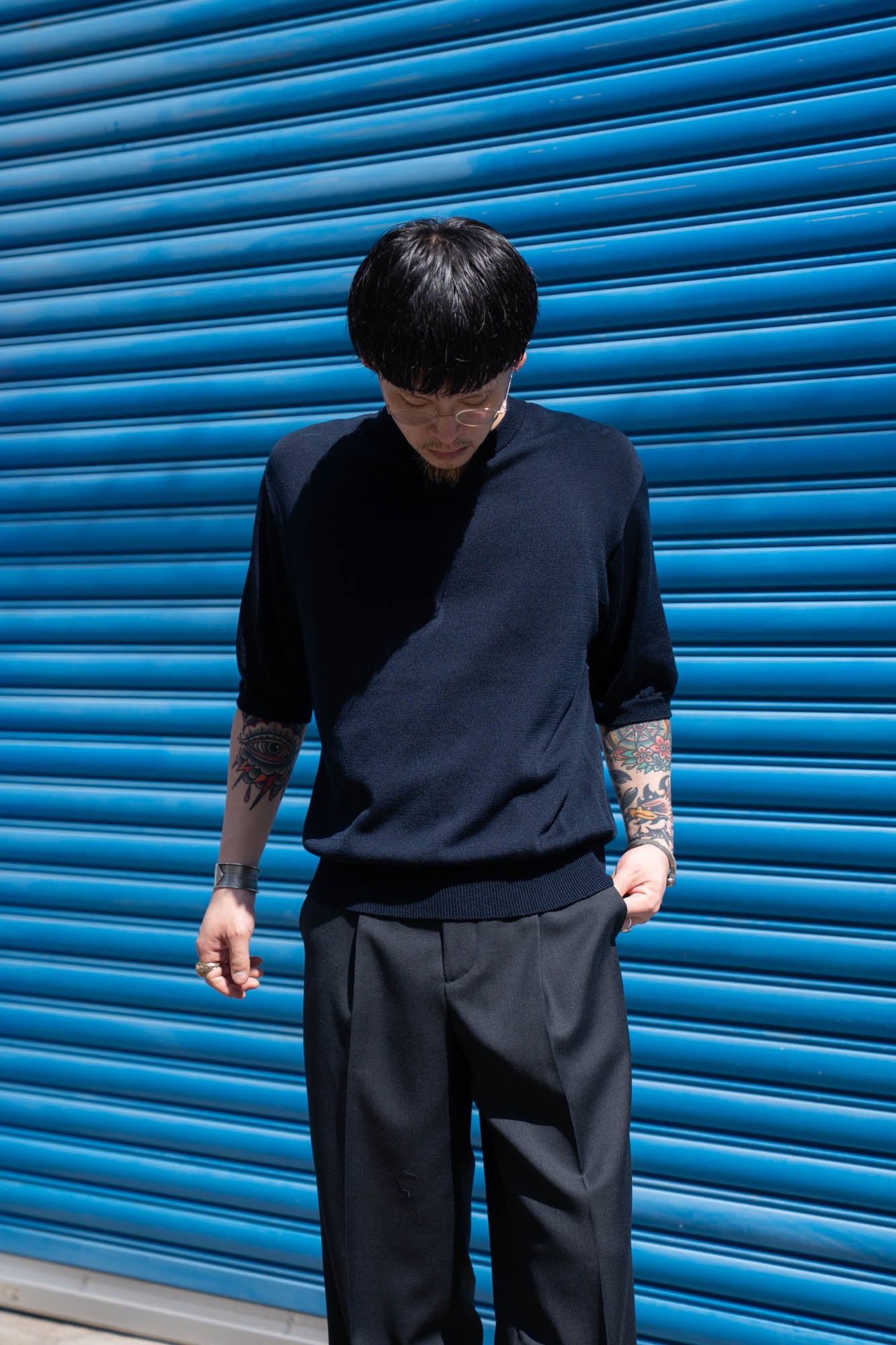 Wide knit T-Shirt