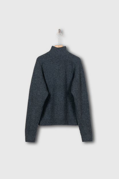 HALF ZIP RIBBED JUMPER