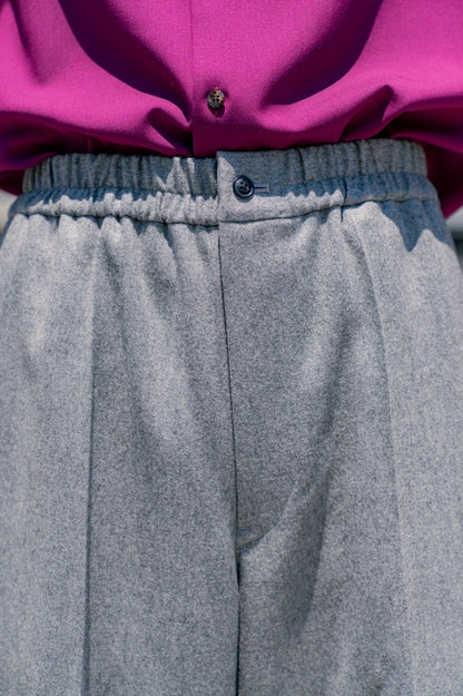 WOOL FRANNEL EASY TROUSERS