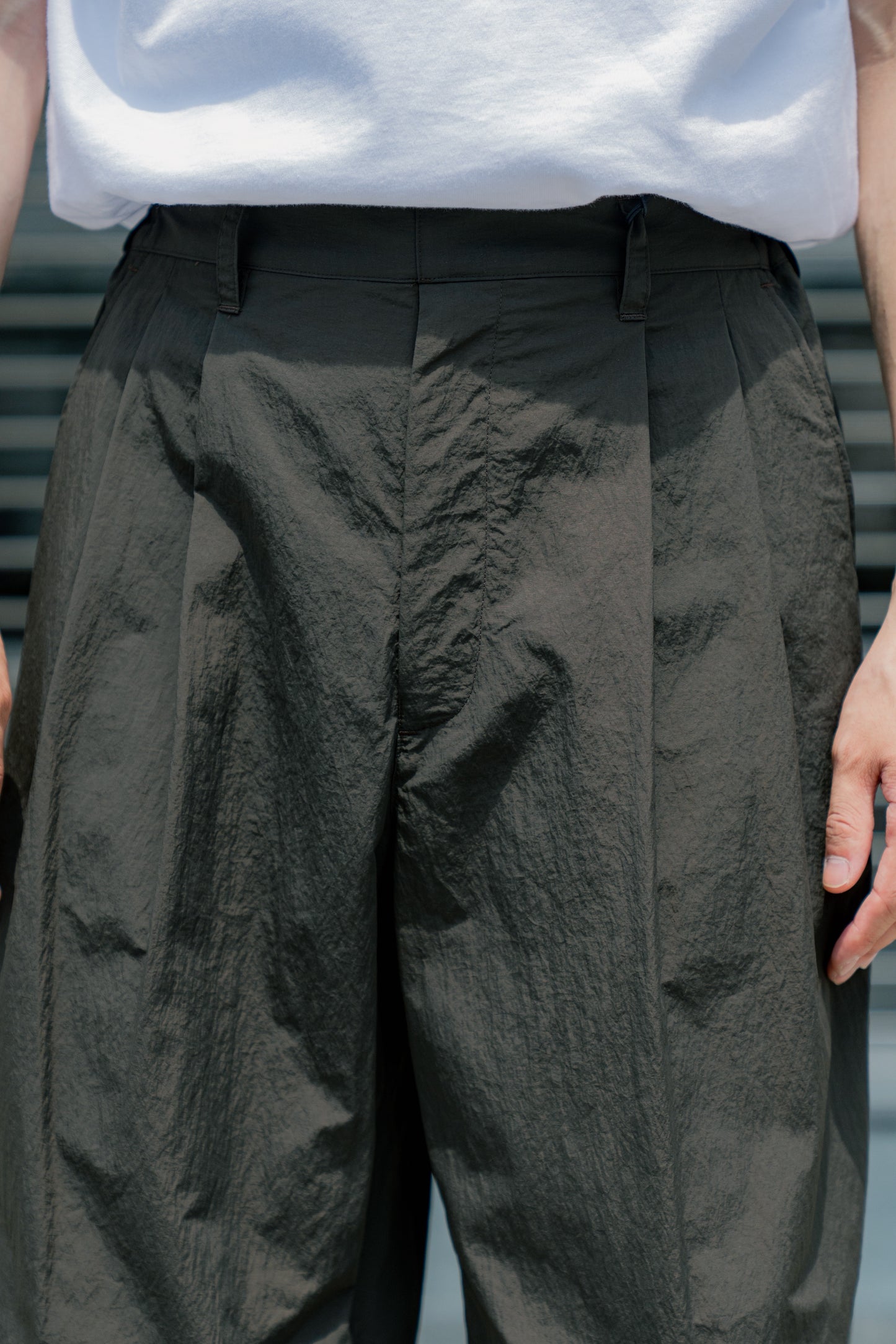 WINDPROOF NYLON WIDE EASY TROUSERS(ST.1278)