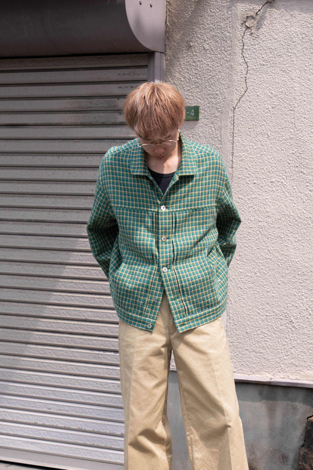WASHED CHECK JACKET