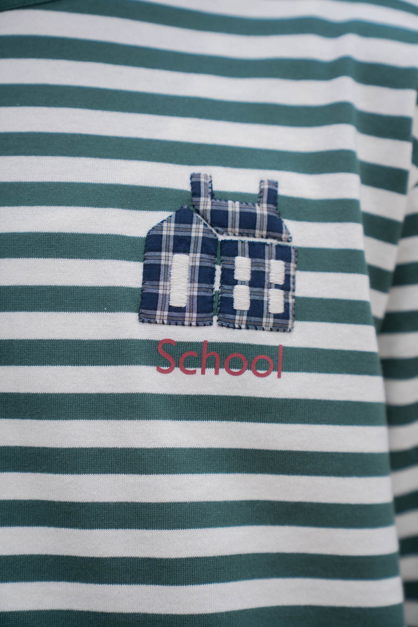 sign別注 Hand-Embroidered Stripe Long Sleeve T-Shirt