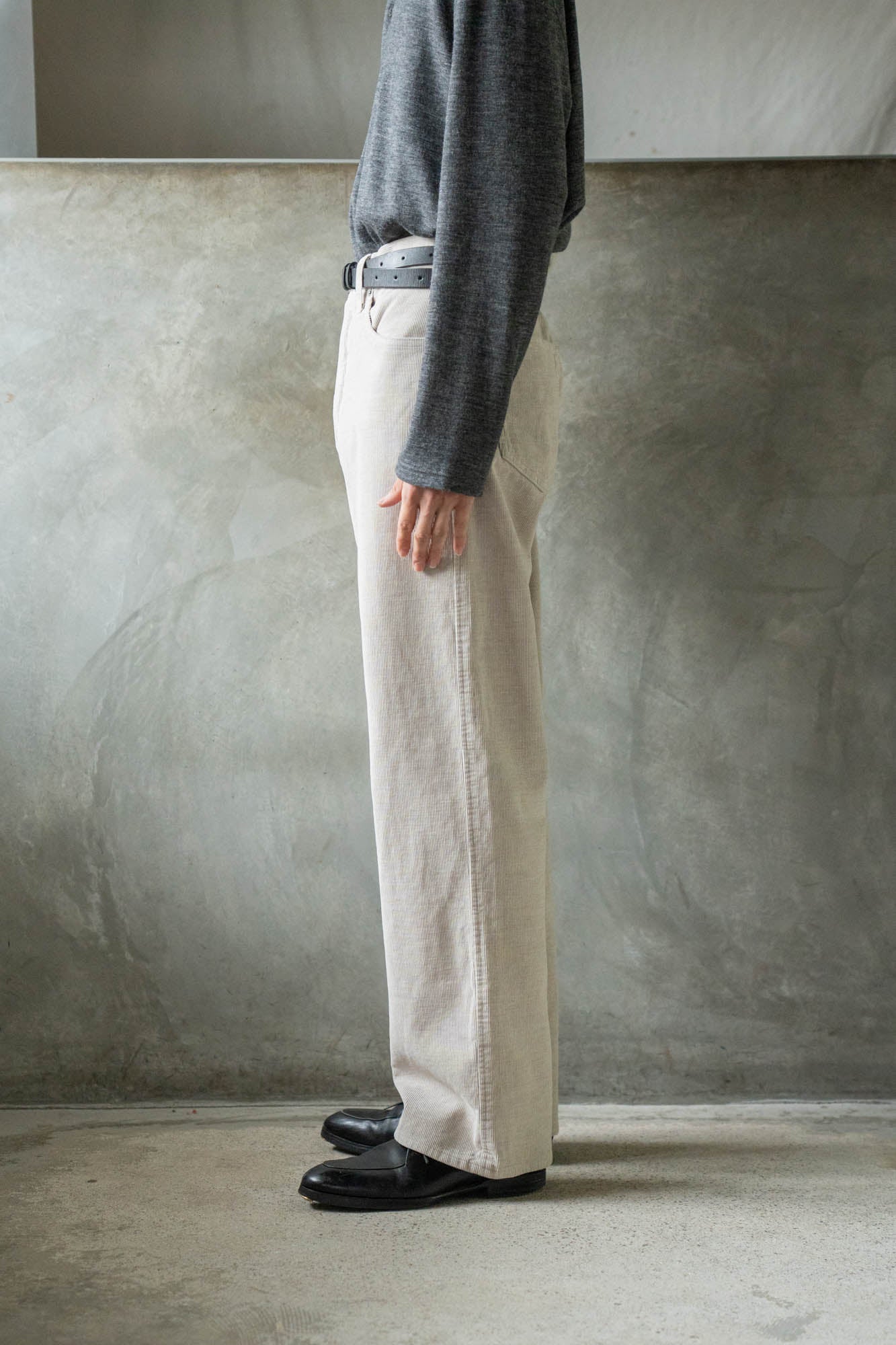 stone‑washed corduroy pants