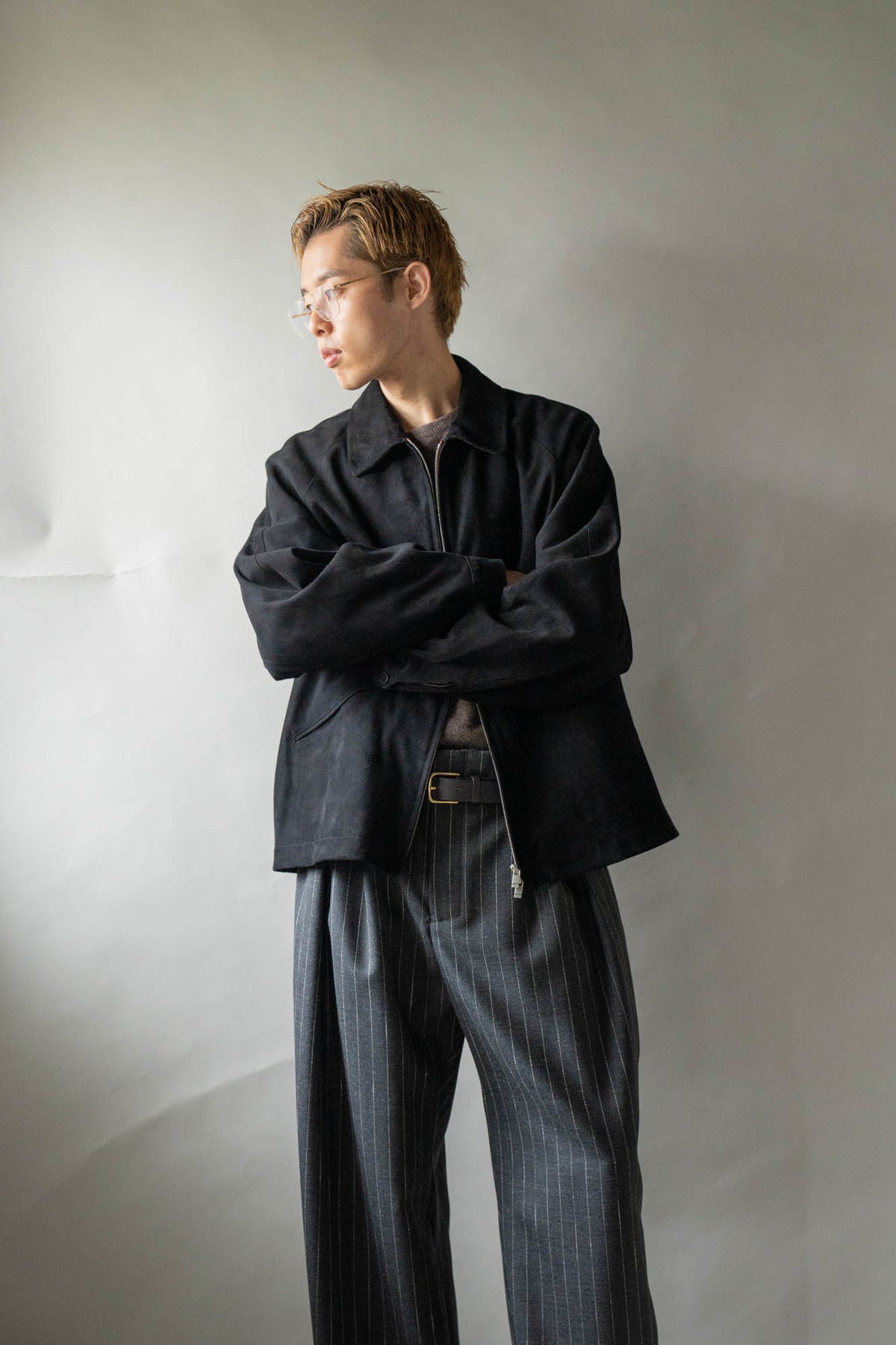 sheep suede blouson