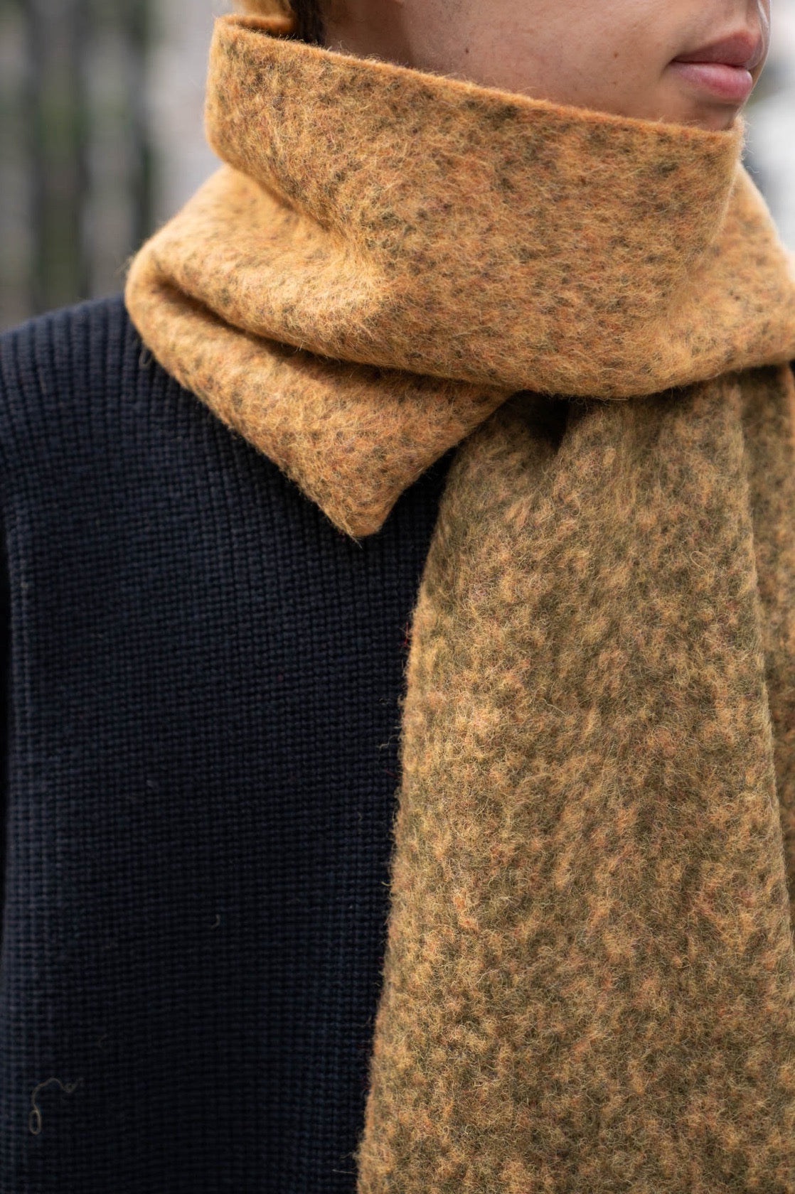 Two Colour Woolly Scarf