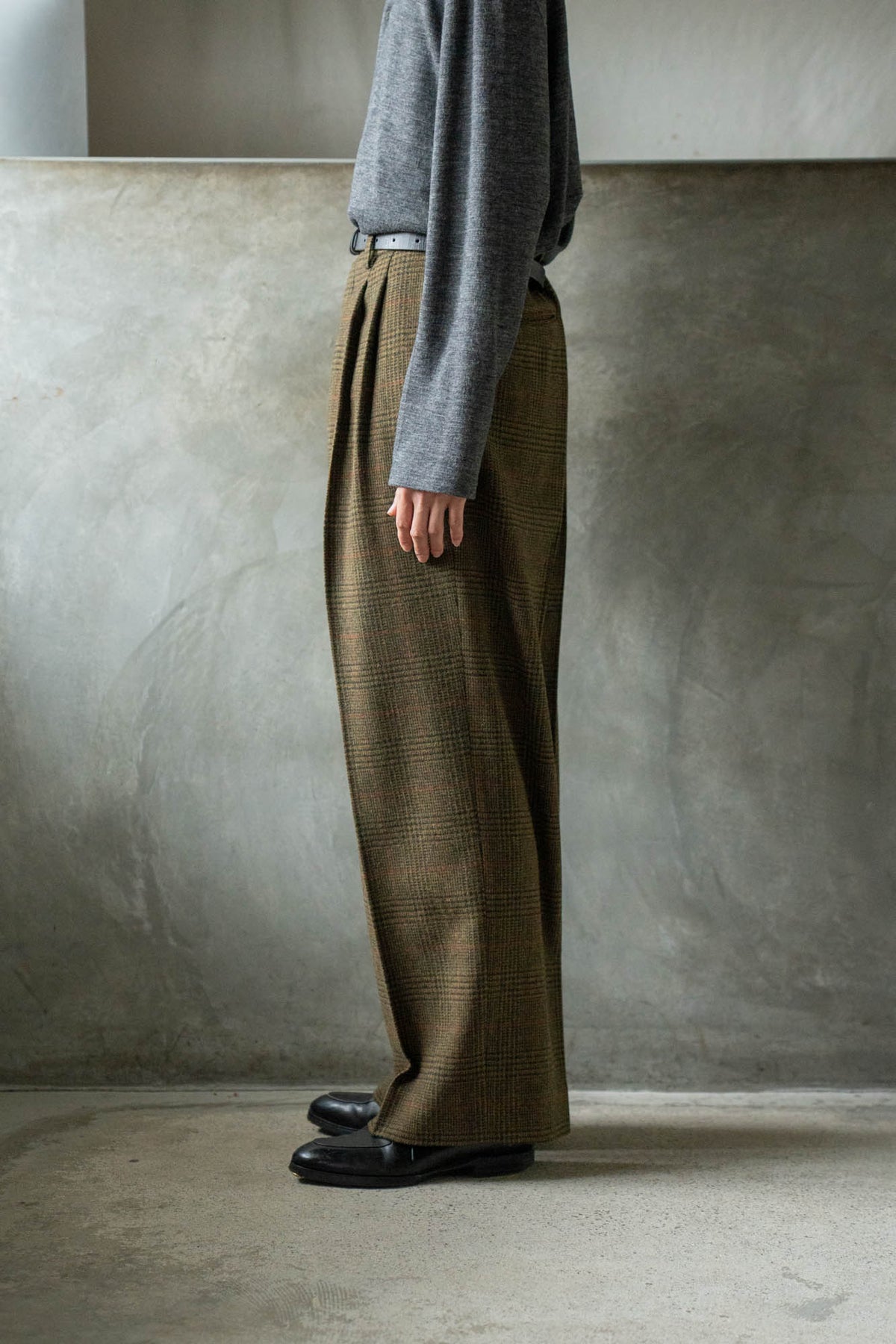 BRITISH TWEED LONG WIDE TROUSERS(ST.1605)