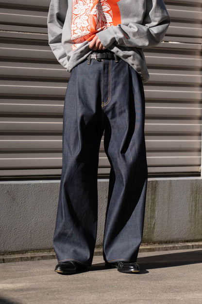 2TUCK WIDE DENIM PANTS -ENTASIS Mk-Ⅱ