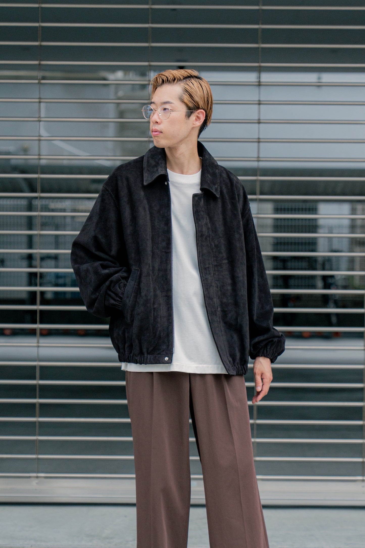 COW SUEDE ZIP SHORT JACKET(ST.1217)