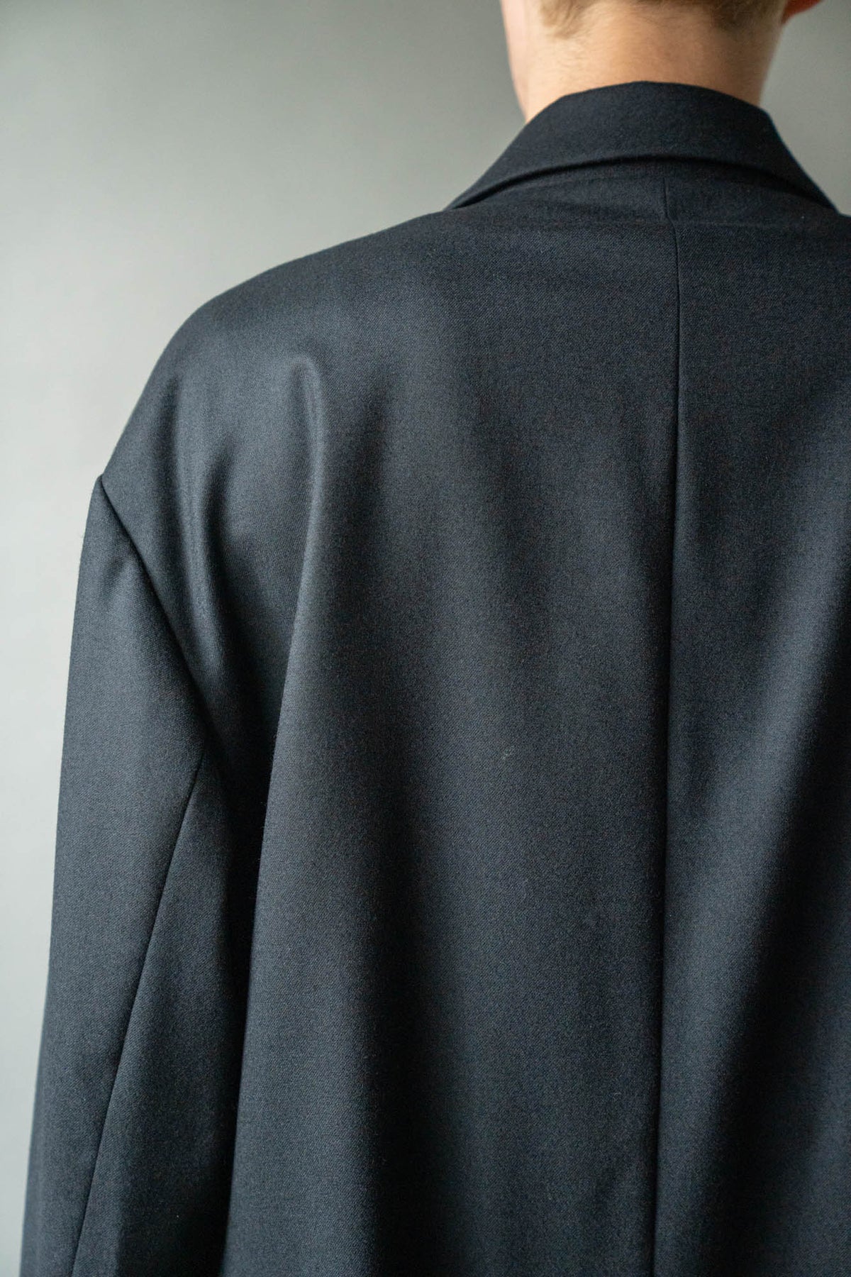 WOOL FLANNEL OVERSIZED SINGLE BREASTED JACKET(ST.1593)