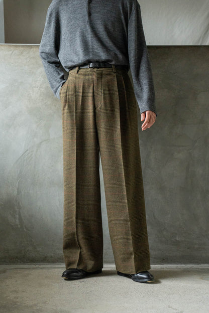 BRITISH TWEED LONG WIDE TROUSERS(ST.1605)