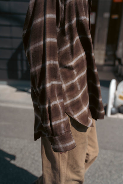 LY/VIS CHECK OVERSIZED LS SHIRT(ST.1461)