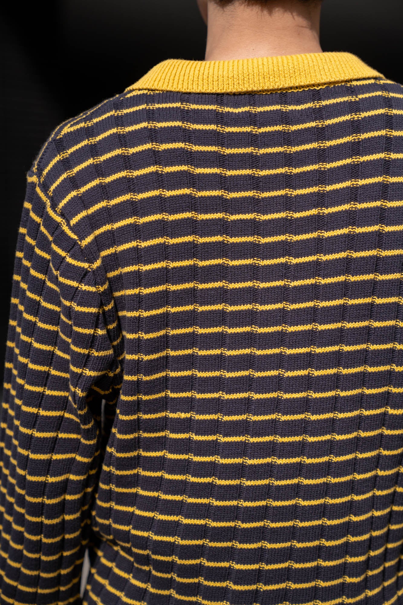 KNITTED CROPPED POLO SHIRT