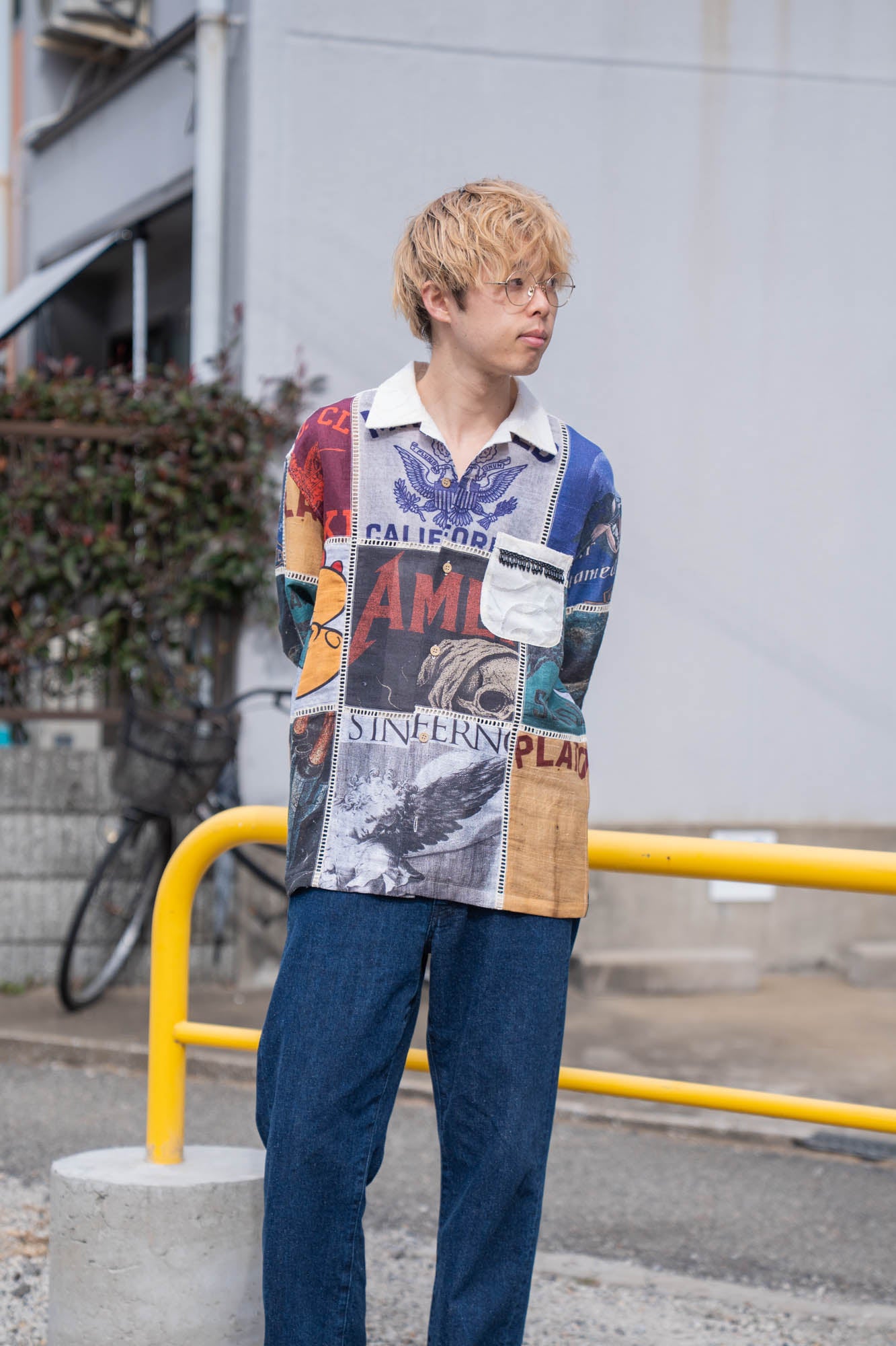 Patchworked Silk Shirt