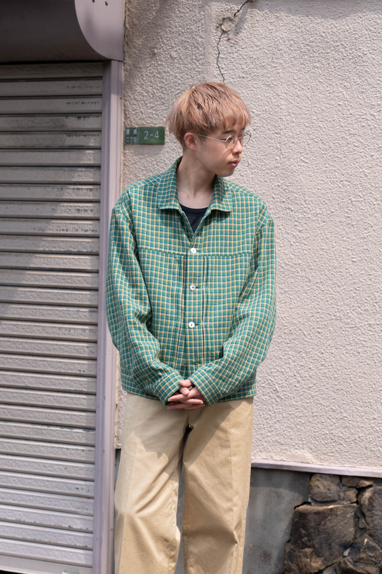 WASHED CHECK JACKET
