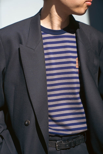 sign別注 Hand-Embroidered Stripe Long Sleeve T-Shirt