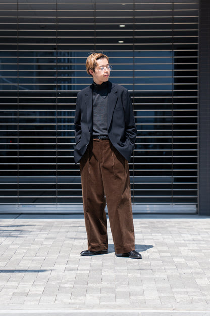 CORDUROY 2TUCK WIDE TROUSERS