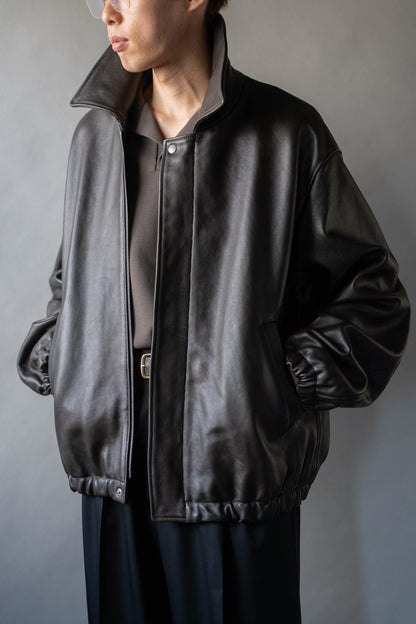 SHEEP LEATHER ZIP SHORT JACKET(ST.1555)