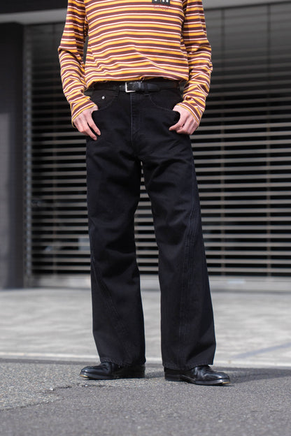 3D TWISTED WIDE LEG JEANS