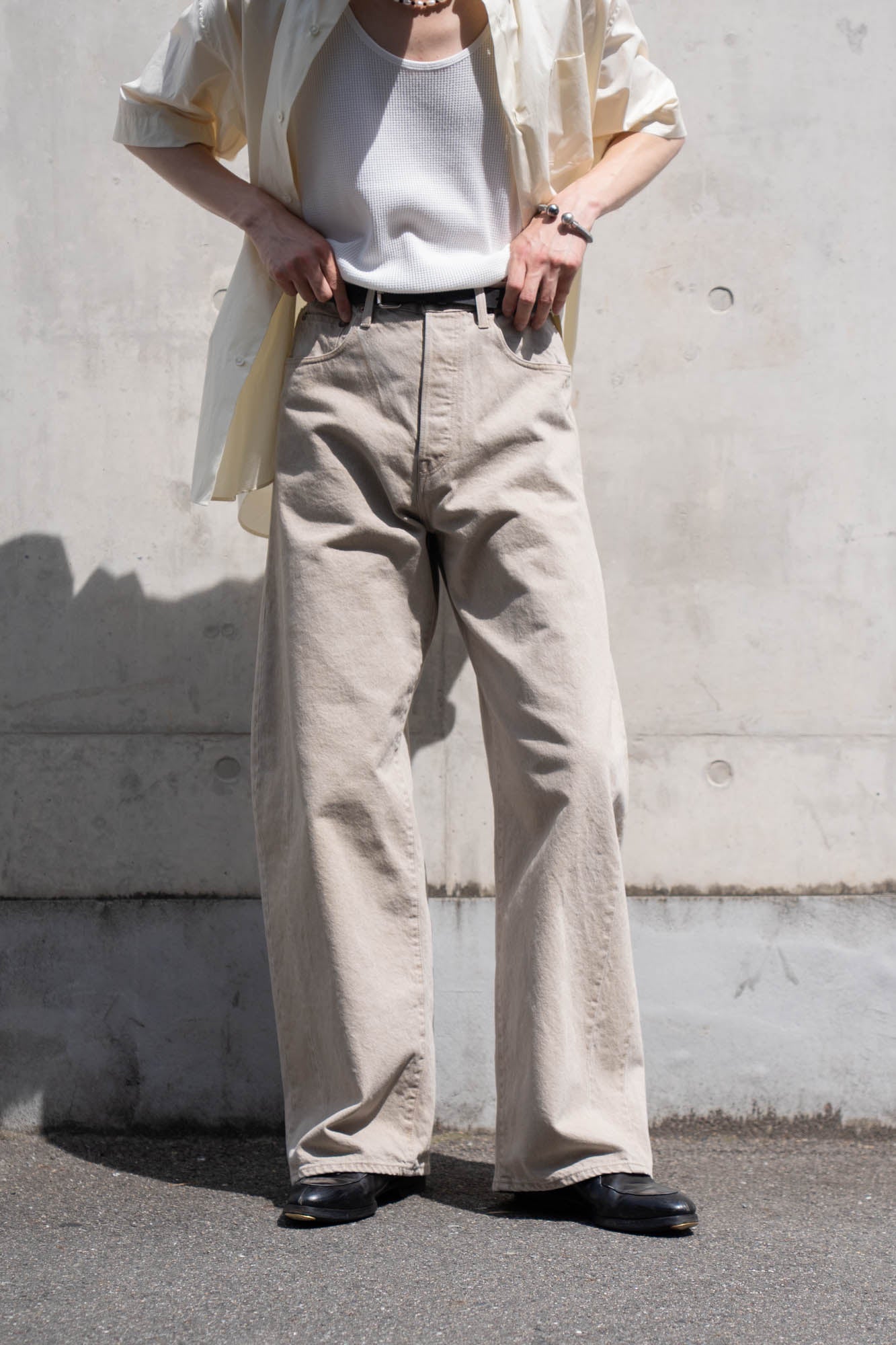 DEFORMATION WIDE COLOR DENIM PANTS(ST.1565)
