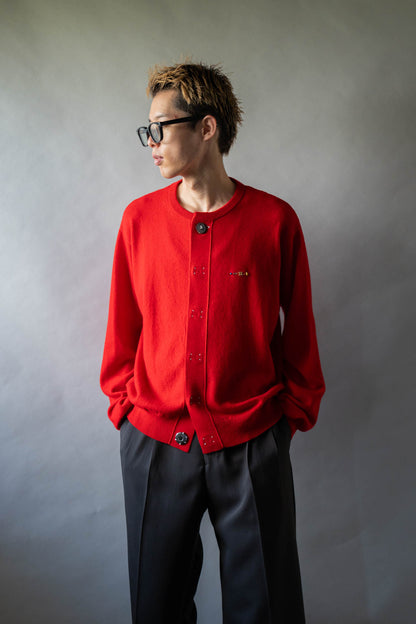 Wool knit cardigan for sign