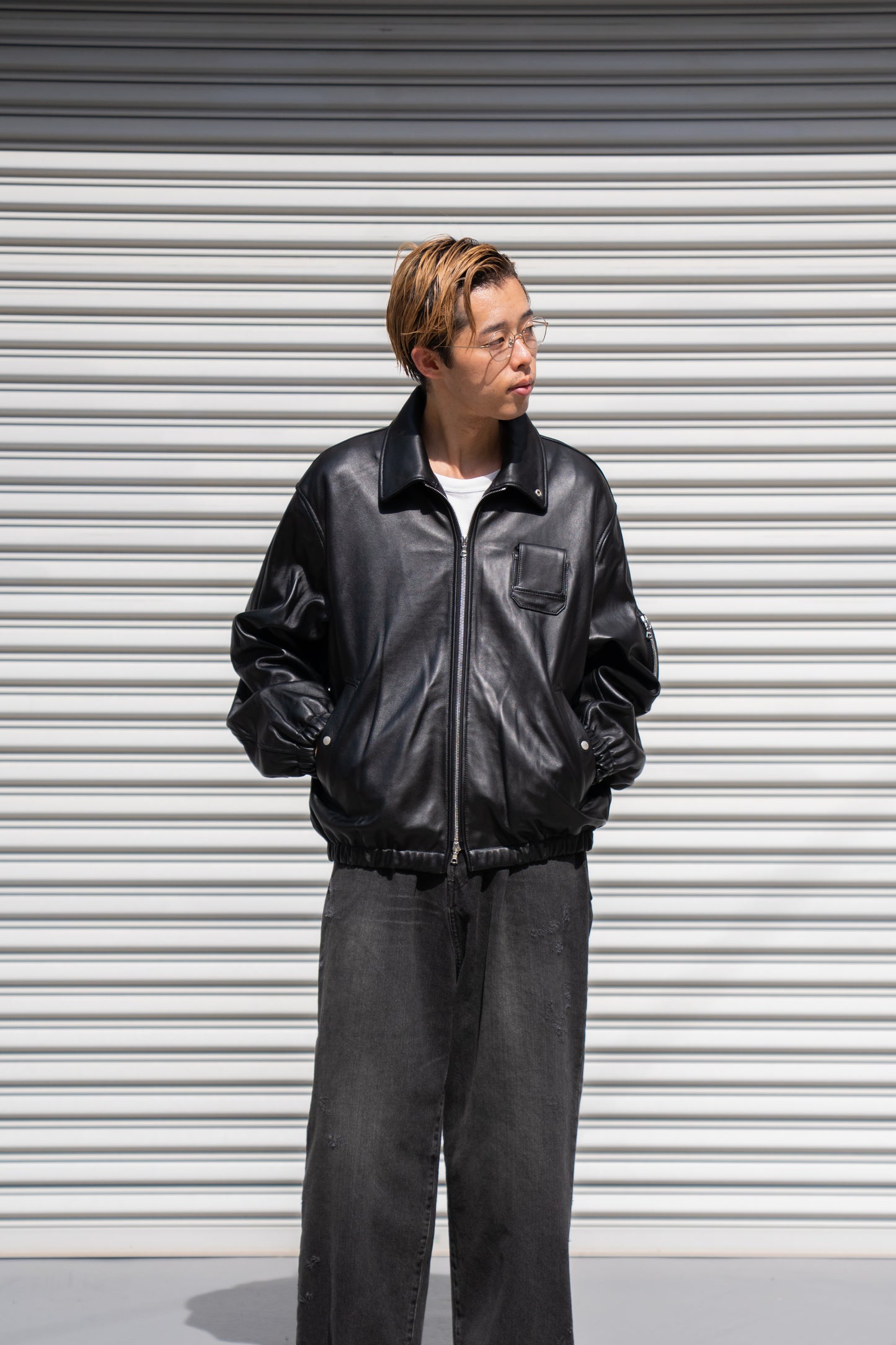 SHEEP LEATHER FLIGHT JACKET(ST.1219)