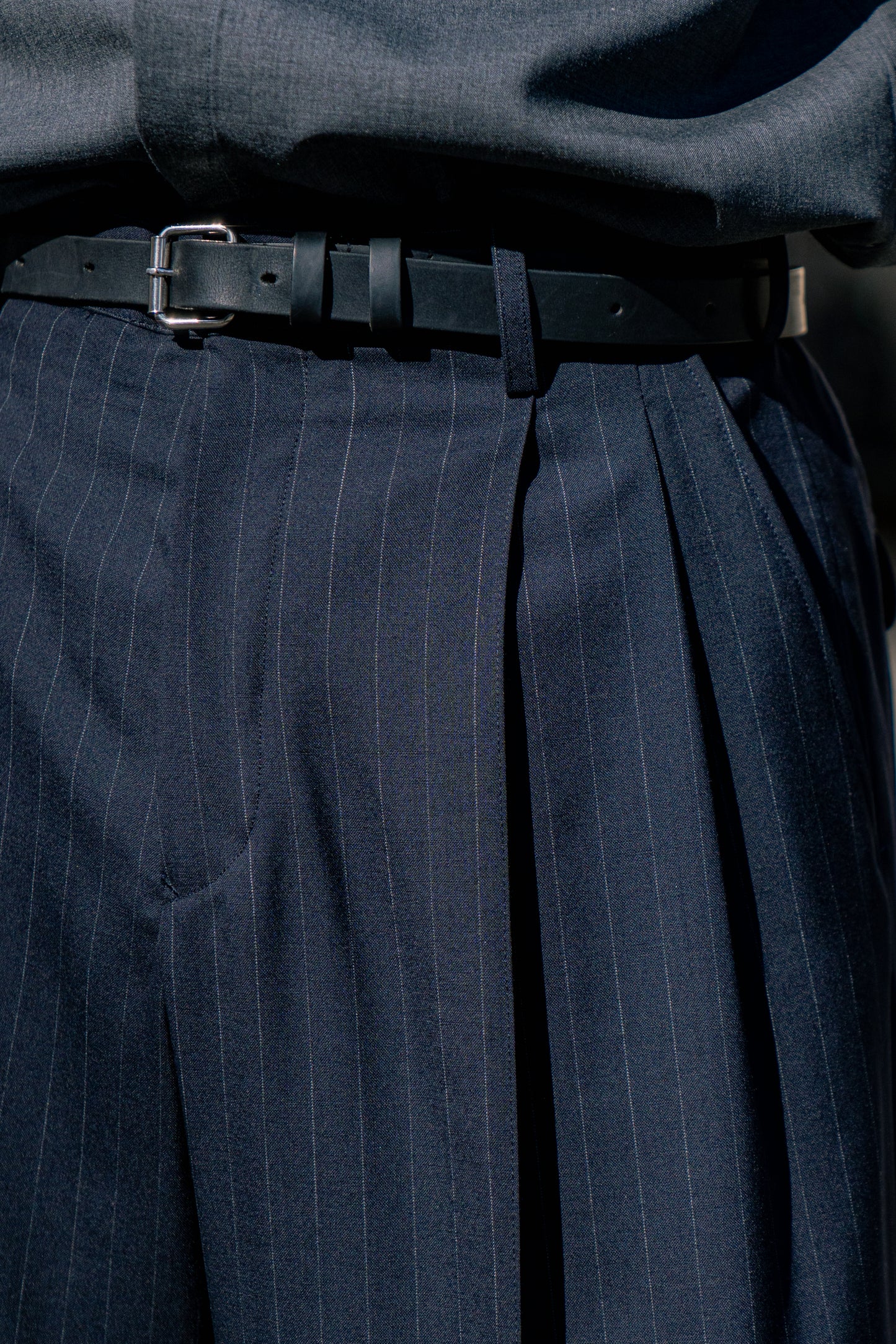 Pinstripe-pattern pants