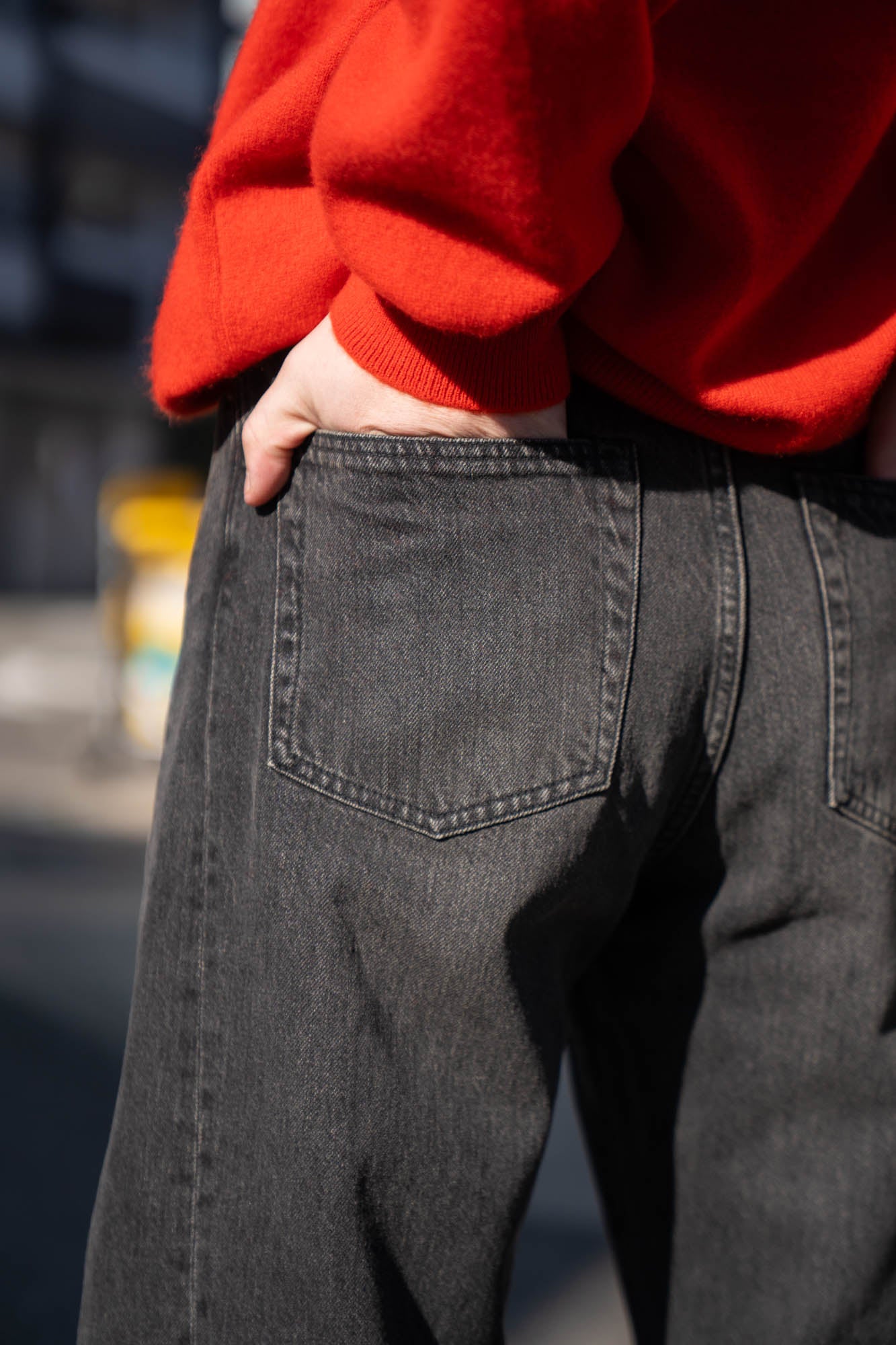 TWIST CUT DENIM JEANS(ST.1396)