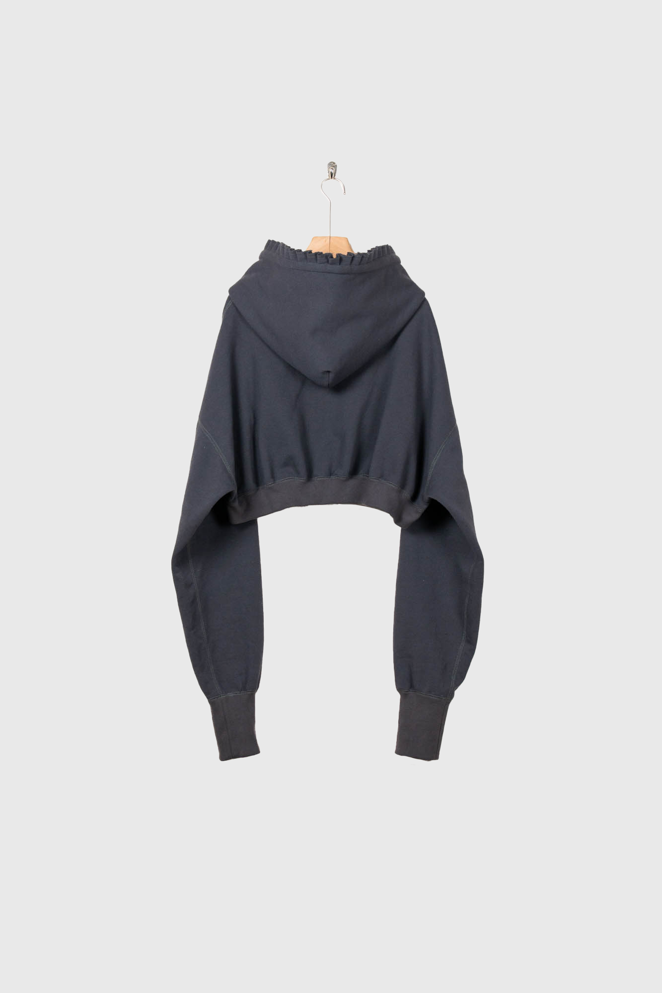 Short Pleats Zip Hoodie