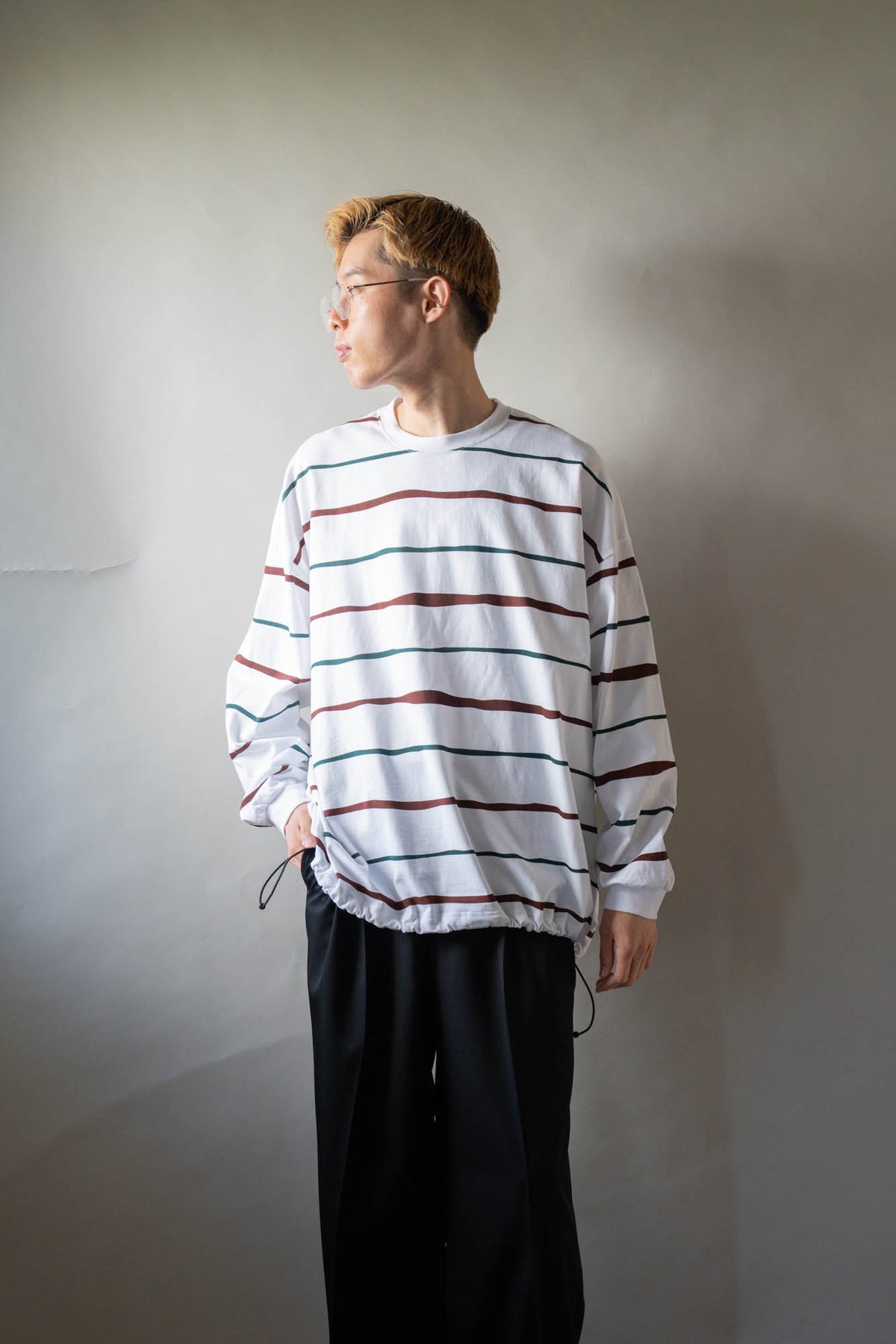 SUPER BIG STRIPE LS TEE