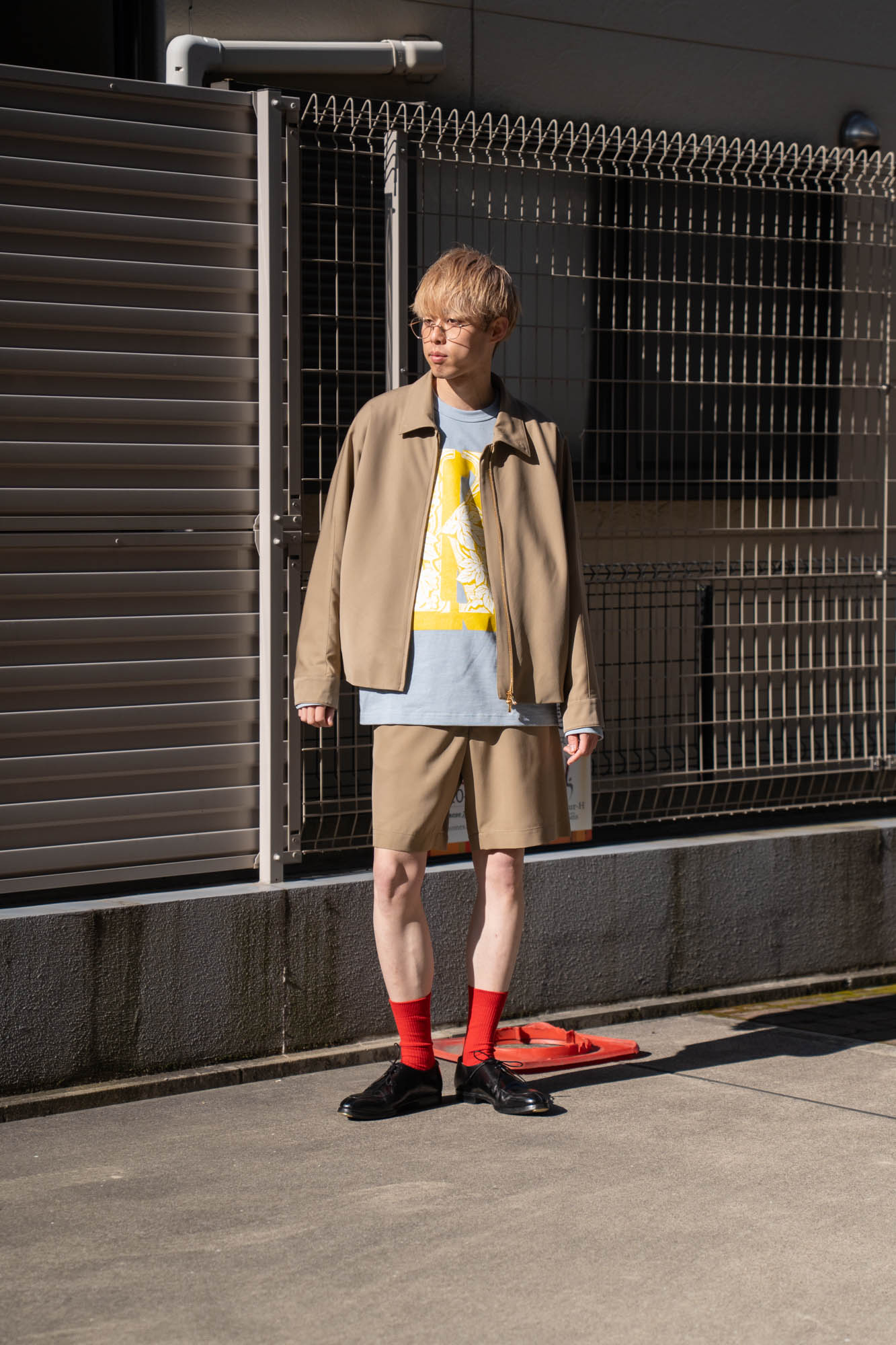 Work Shorts in Wool Gabardine