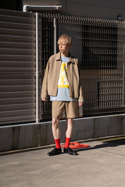 Work Shorts in Wool Gabardine