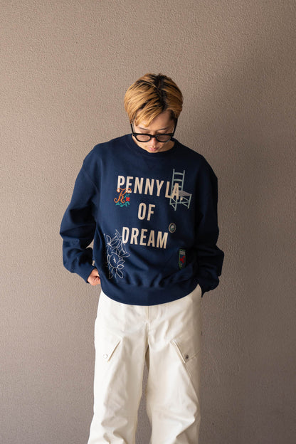 Hand-stitched sweatshirt