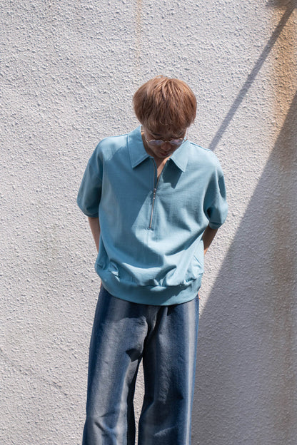 HALF ZIP JERSEY SHORT SLEEVE