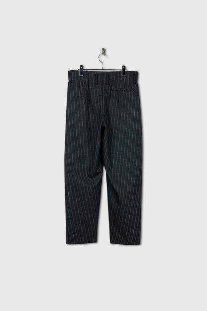 5 Tuck Trouser in Wool Pinstripe