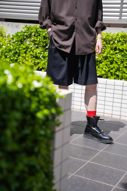 WOOL KERSEY WIDE EASY SHORT TROUSERS(ST.1436)