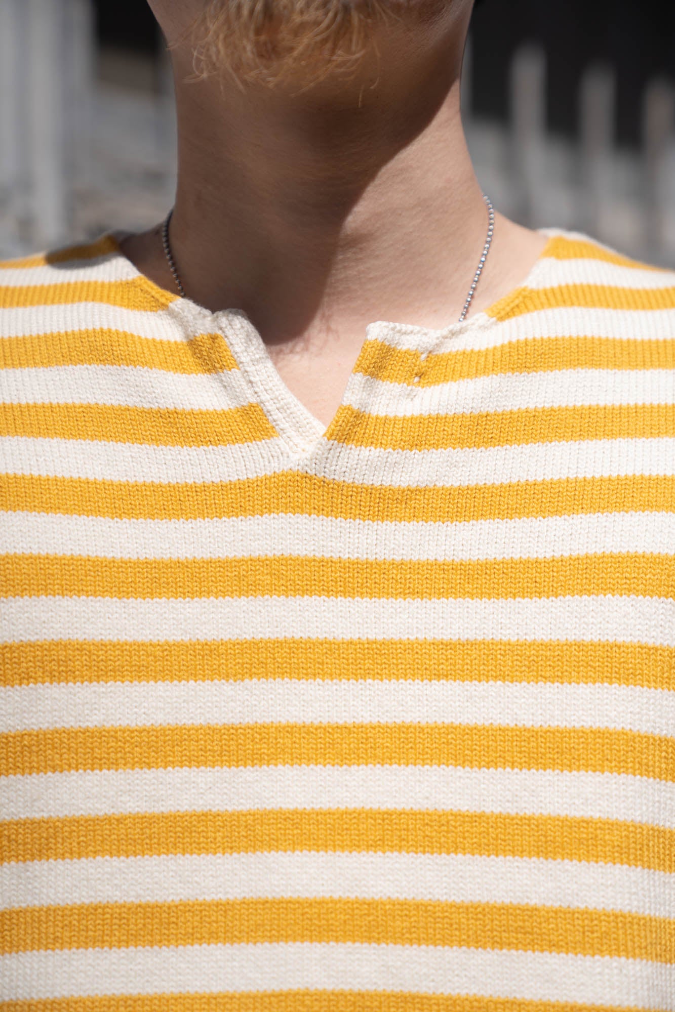 Cotton skipper border pullover