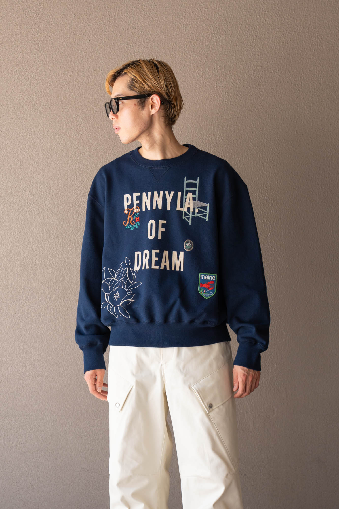 Hand-stitched sweatshirt
