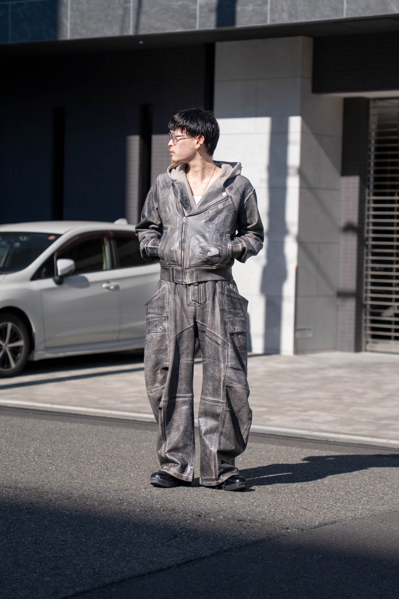 CRACKING COATED RIDERS PARKA .15