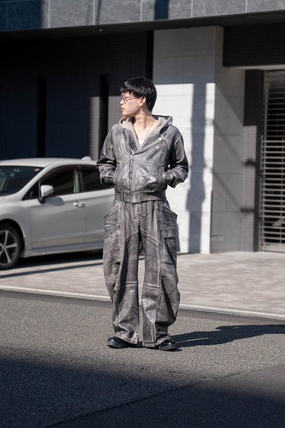 CRACKING COATED RIDERS PARKA .15