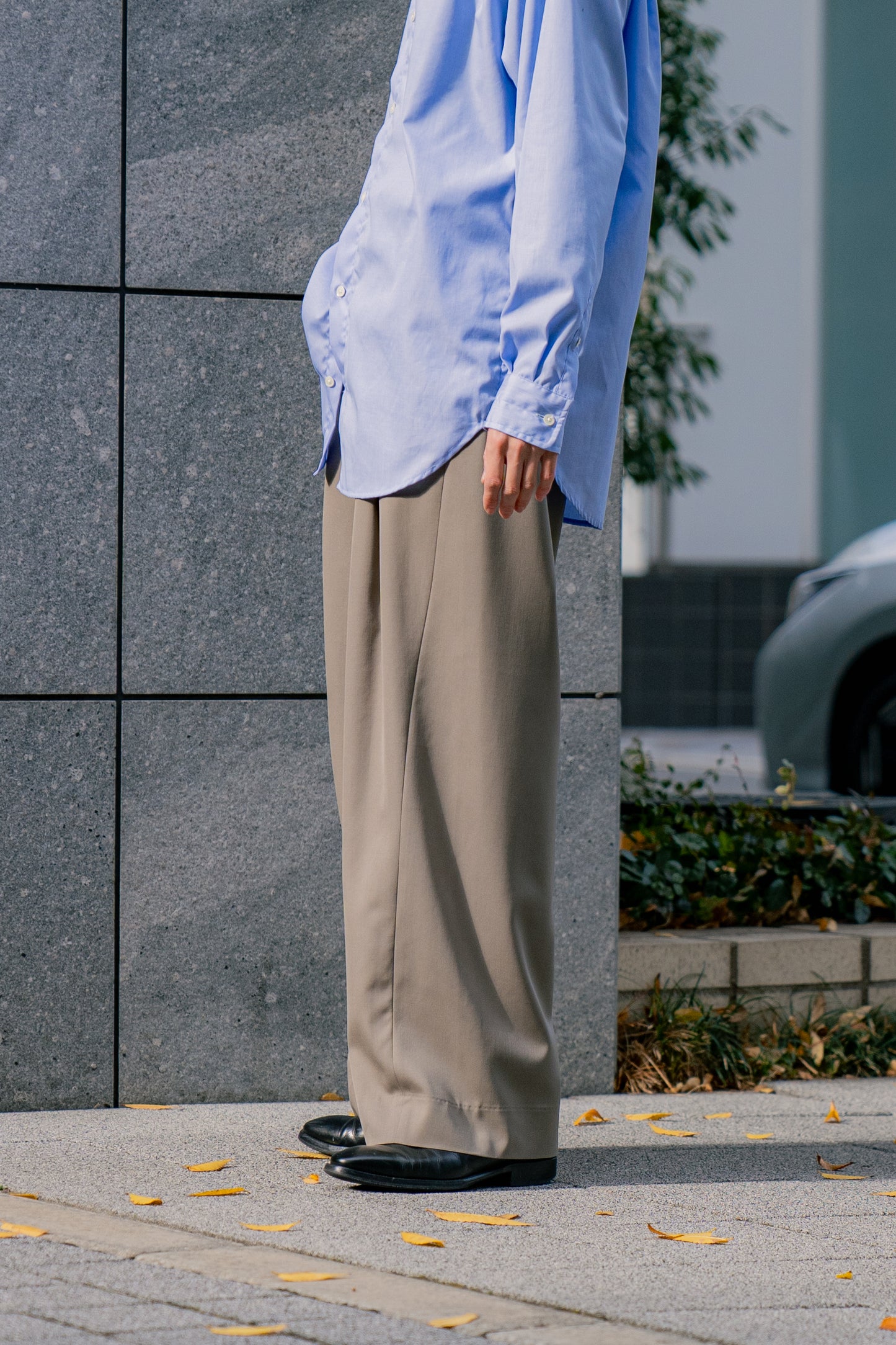 TWIST SEAM WIDE EASY TROUSERS