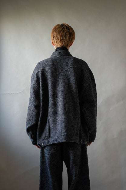 Hand Stitched Rigid Denim Knit Jacket