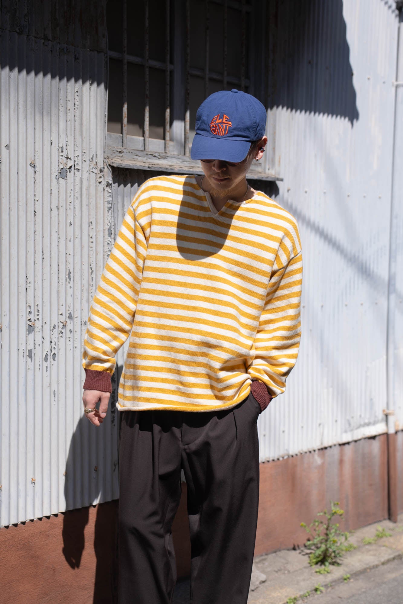 Cotton skipper border pullover