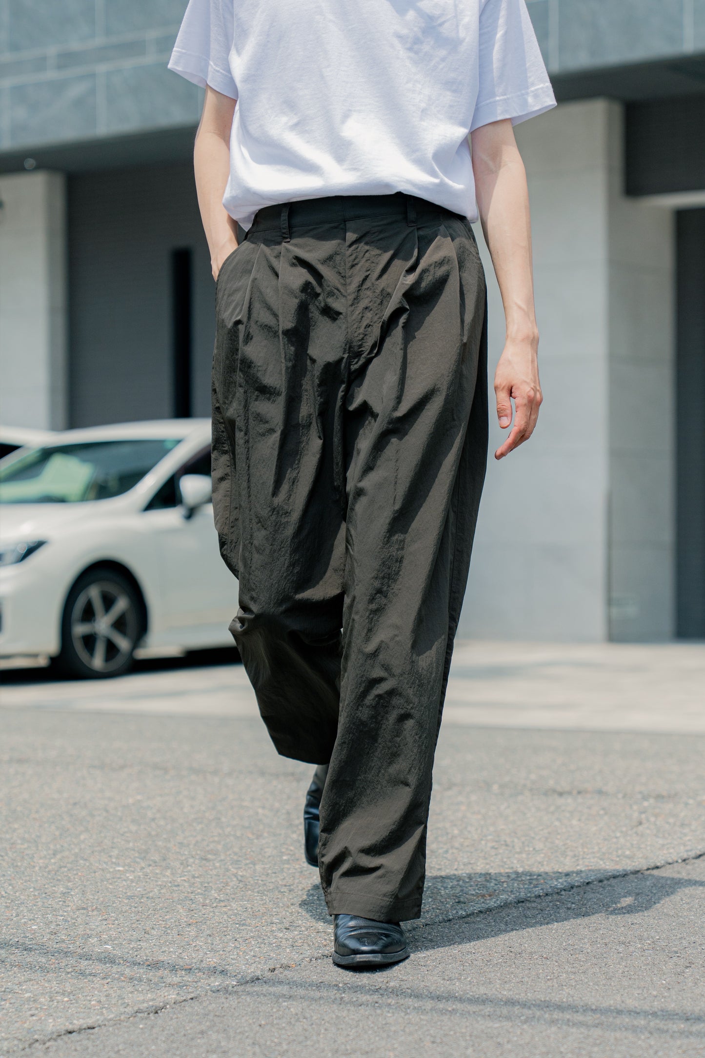 WINDPROOF NYLON WIDE EASY TROUSERS(ST.1278)
