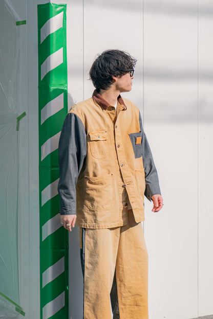 Vintage-effect work coat