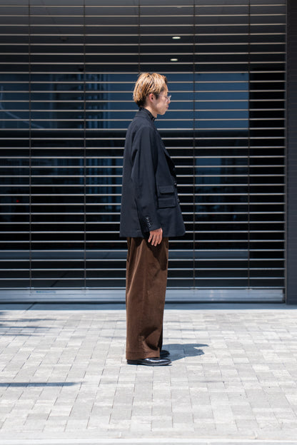 CORDUROY 2TUCK WIDE TROUSERS
