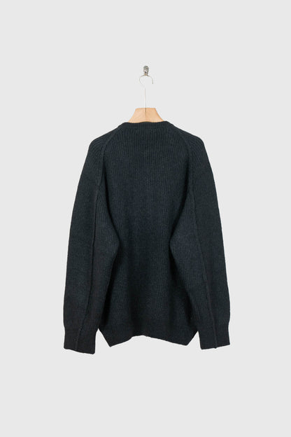 CREW-NECK KNIT CARDIGAN