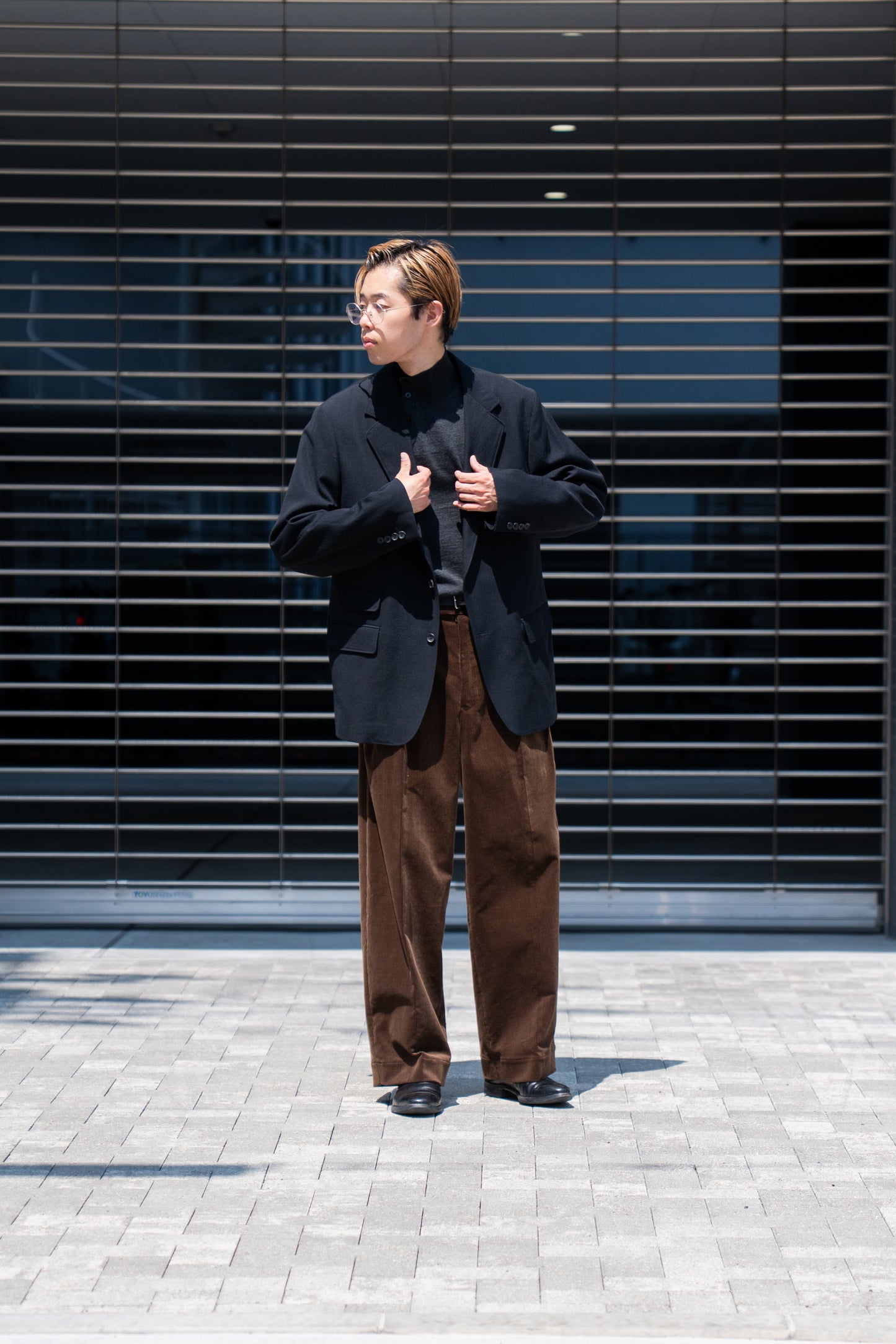 CORDUROY 2TUCK WIDE TROUSERS